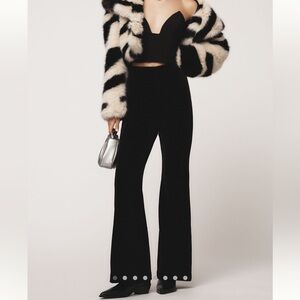 NWT By Anthropologie Chenille Flared Trousers (XL Tall Length)